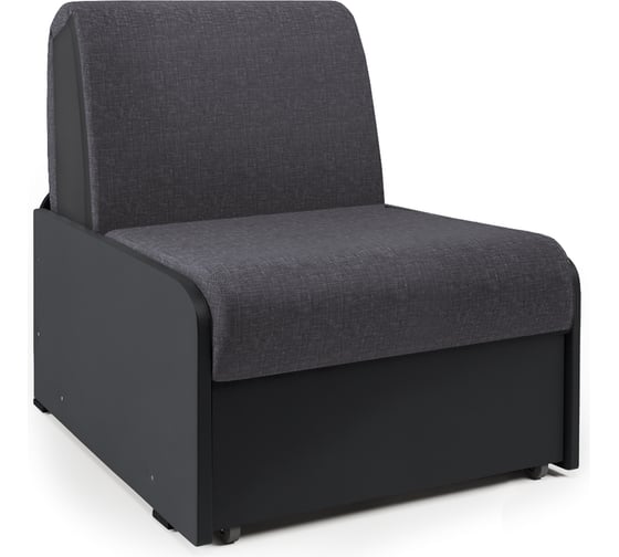Изображение товара Кресло-кровать Шарм Коломбо БП 60 серая рогожка и экокожа черный 170522225