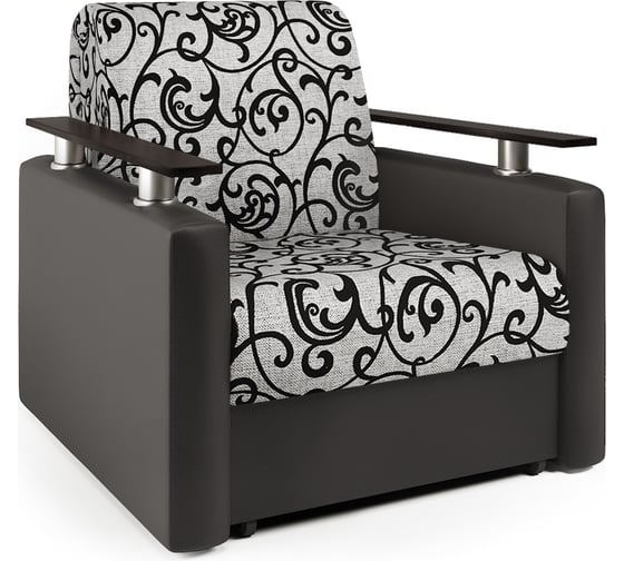 Изображение товара Кресло-кровать Шарм 90 экокожа шоколад и узоры 170522344