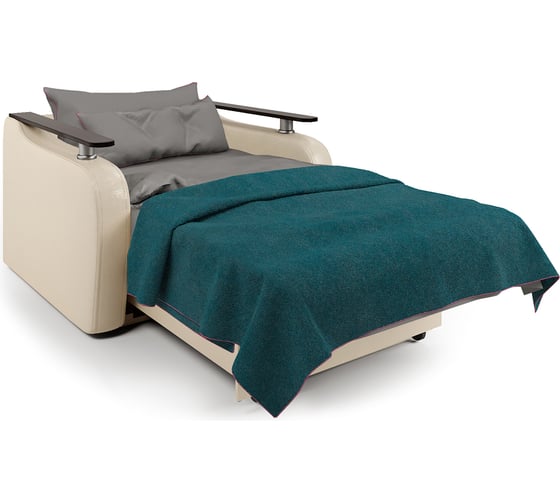 Изображение товара Кресло-кровать Шарм Гранд Д 90 экокожа беж и шенилл беж 170522186