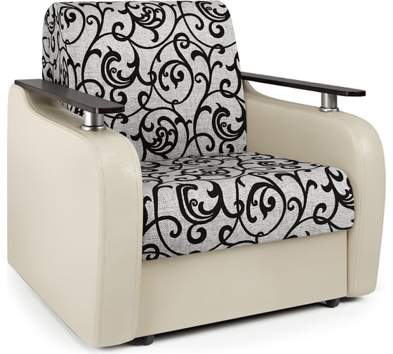 Изображение товара Кресло-кровать Шарм Гранд Д экокожа беж и узоры 33070744