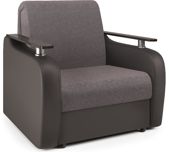 Изображение товара Кресло-кровать Шарм Гранд Д 90 рогожка латте и экокожа шоколад 170522176