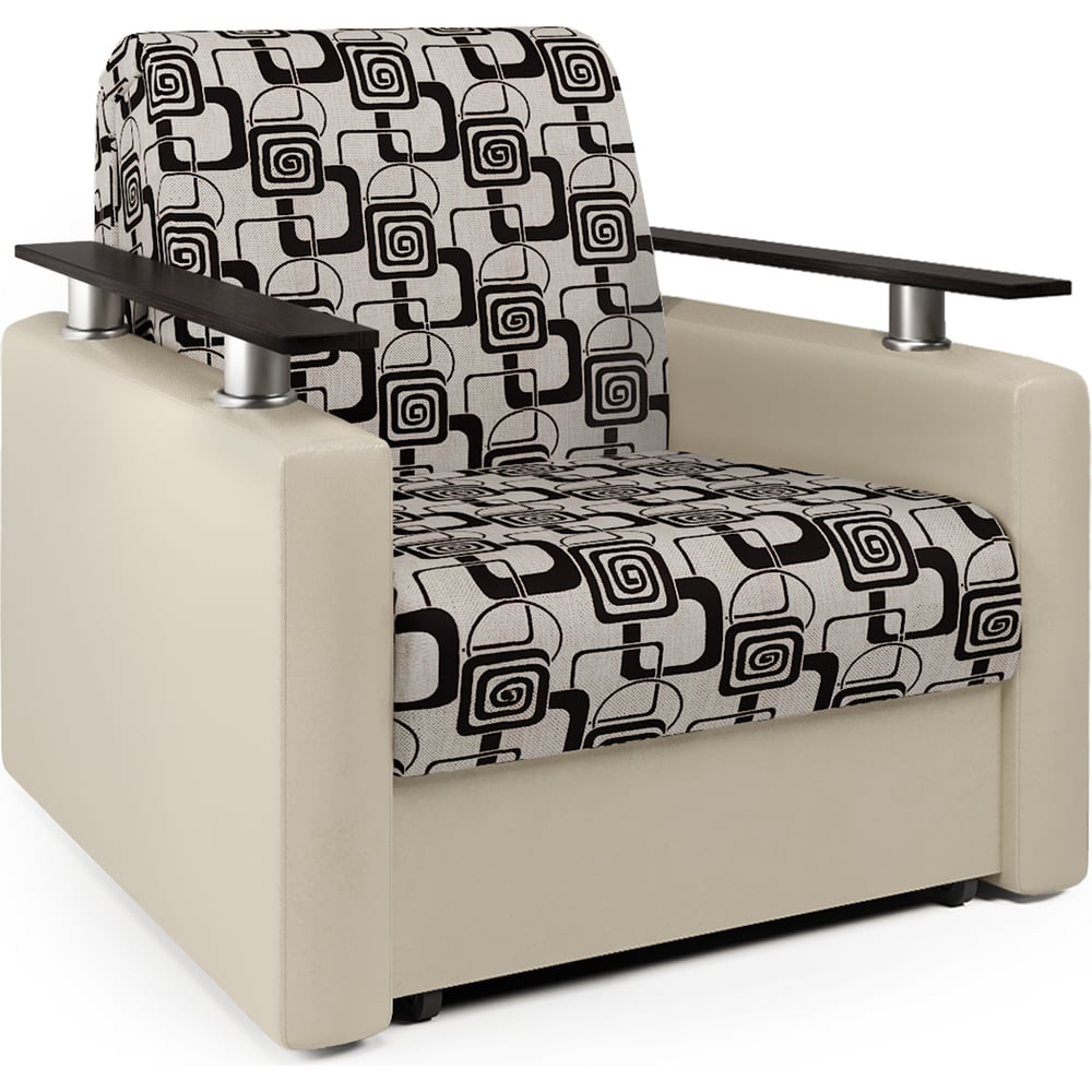Изображение товара Кресло-кровать Шарм 80 экокожа беж ромб современная мебель