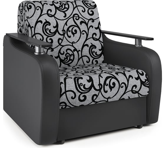 Изображение товара Кресло-кровать Шарм Гранд Д 80 экокожа черная и узоры 170522164