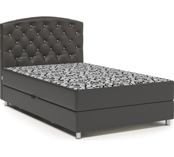 Изображение товара Кровать Шарм Премиум Люкс 100, экокожа шоколад и узоры 104210803