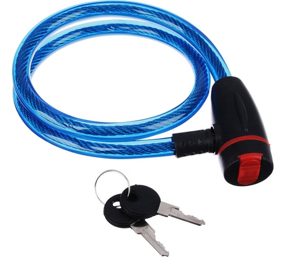 Изображение товара Замок велосипедный противоугонный VETTA тросовый 12x800 мм, металл, пластик, 3 цвета 187 468-048