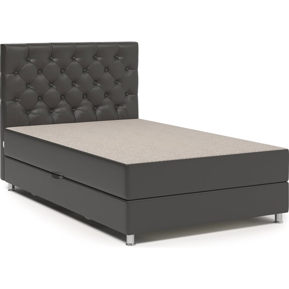 Изображение товара Кровать Шарм эль 100 коричнево-бежевый с матрасом и подъемным механизмом