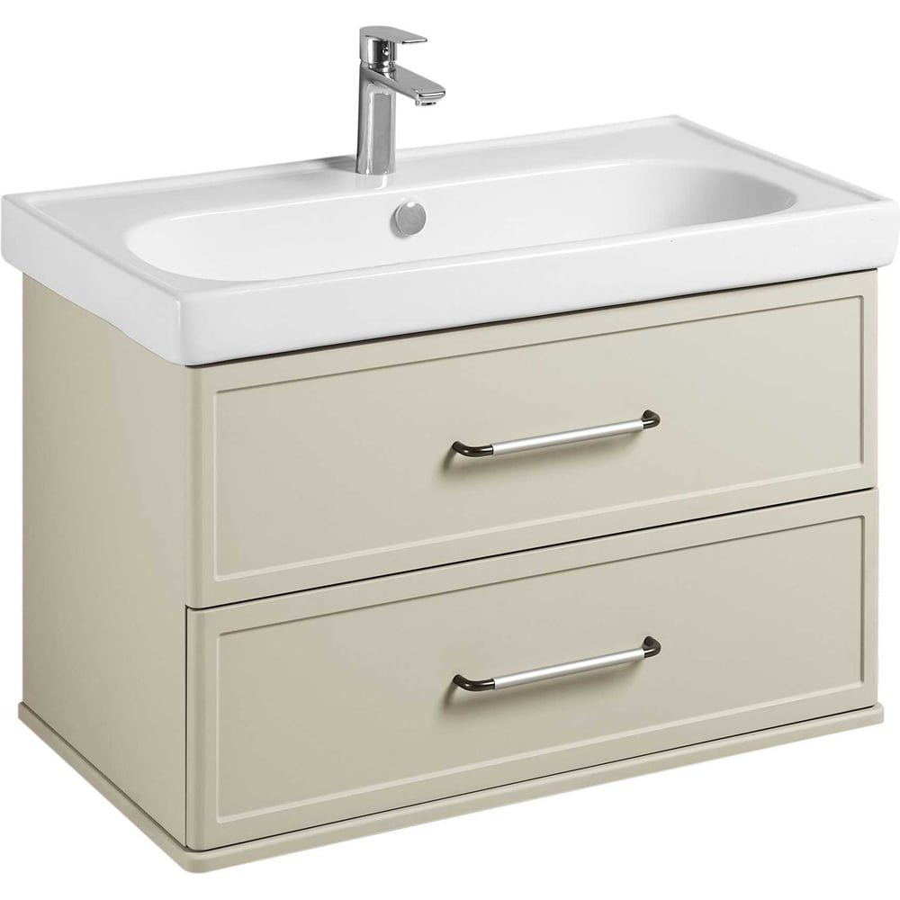 Изображение товара Тумба-умывальник AQUATON Нео-Классика 85/2 белый камень