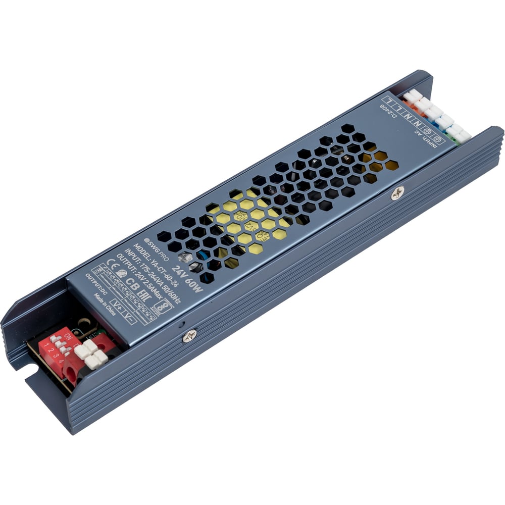 Изображение товара Блок питания SWG YA-CT-60-24 60 Вт для светодиодных лент и подсветки