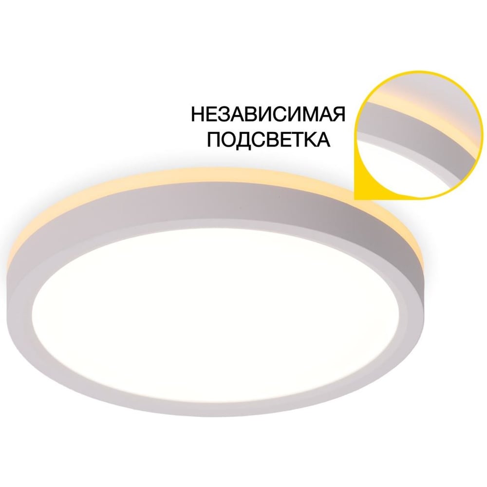 Изображение товара Citilux NORMA LED светильник круглый с подсветкой IP20 белый