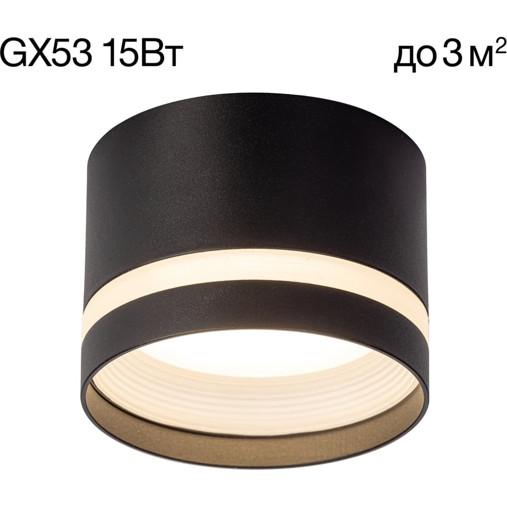 Изображение товара Накладной светильник Citilux Hardy Черный GX53 15W для натяжных потолков