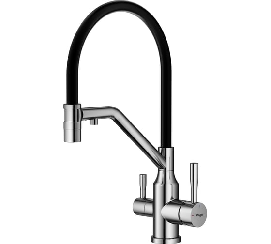 Изображение товара Смеситель для кухни со съемным изливом и подключением к фильтру RAGLO сатин R81.62.05