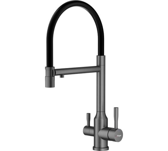 Изображение товара Смеситель для кухни со съемным изливом и подключением к фильтру RAGLO графит R81.63.09