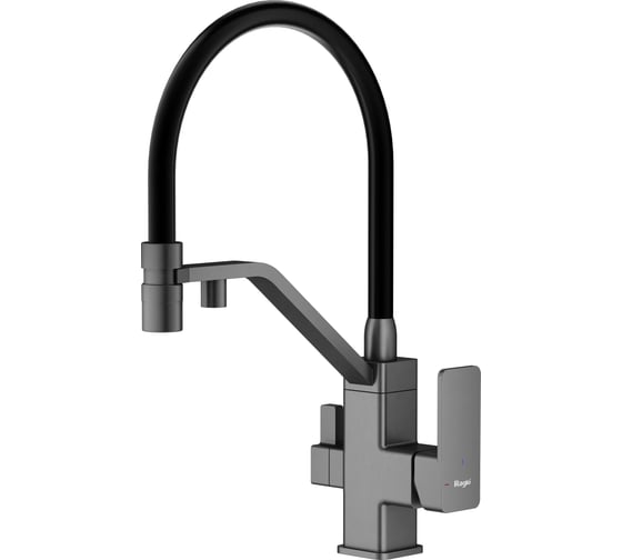 Изображение товара Смеситель для кухни со съемным изливом и подключением к фильтру RAGLO графит R85.62.09