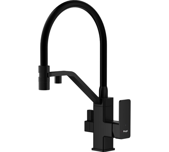 Изображение товара Смеситель для кухни со съемным изливом и подключением к фильтру RAGLO черный R85.62.06