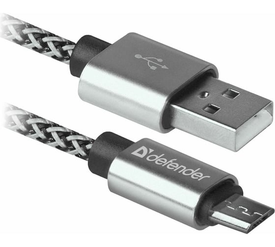 Изображение товара USB-кабель DEFENDER USB08-03T PRO USB2.0 Белый, AM-MicroBM, 1m, 2.1A 87803