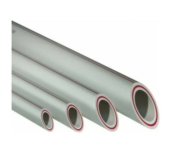 Изображение товара Труба RTP PN20, SDR 7.4, армированная стекловолокном, цвет слоя красный D 25х3.5 мм, 4 м, серая 10889