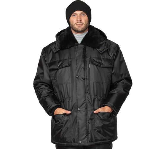 Изображение товара Куртка утепленная удлиненная Прабо Альфа черный, размер 44-46, рост 182-188 43554