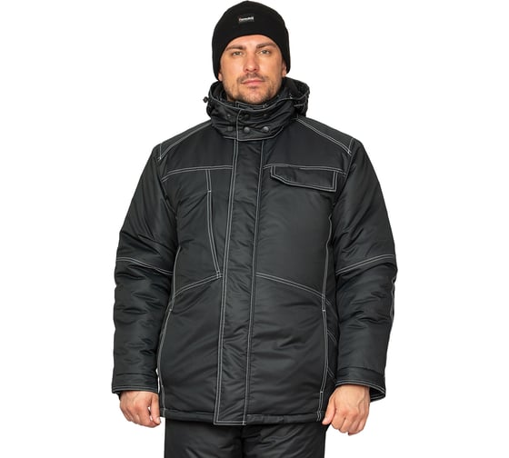 Изображение товара Куртка мужская утепленная Прабо Викинг черный, размер 52-54, рост 182-188 34604