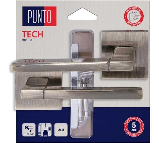 Изображение товара Ручка раздельная PUNTO LM/A K.QS52.TECH/HD ABG-6 бронза 45741