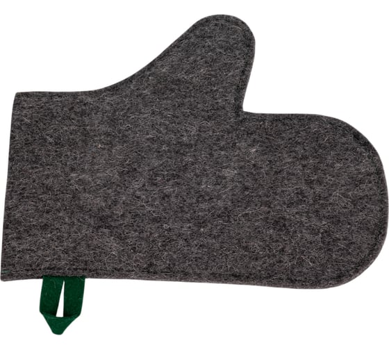 Изображение товара Рукавица банная ГлавБаня войлок серый Б44