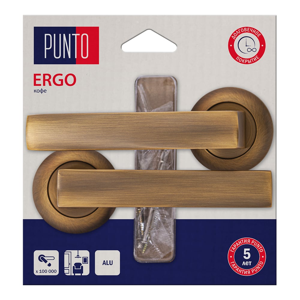 Изображение товара Ручка раздельная PUNTO LM/A R.TL54.ERGO/HD CF-17 кофе 45561 для межкомнатных дверей