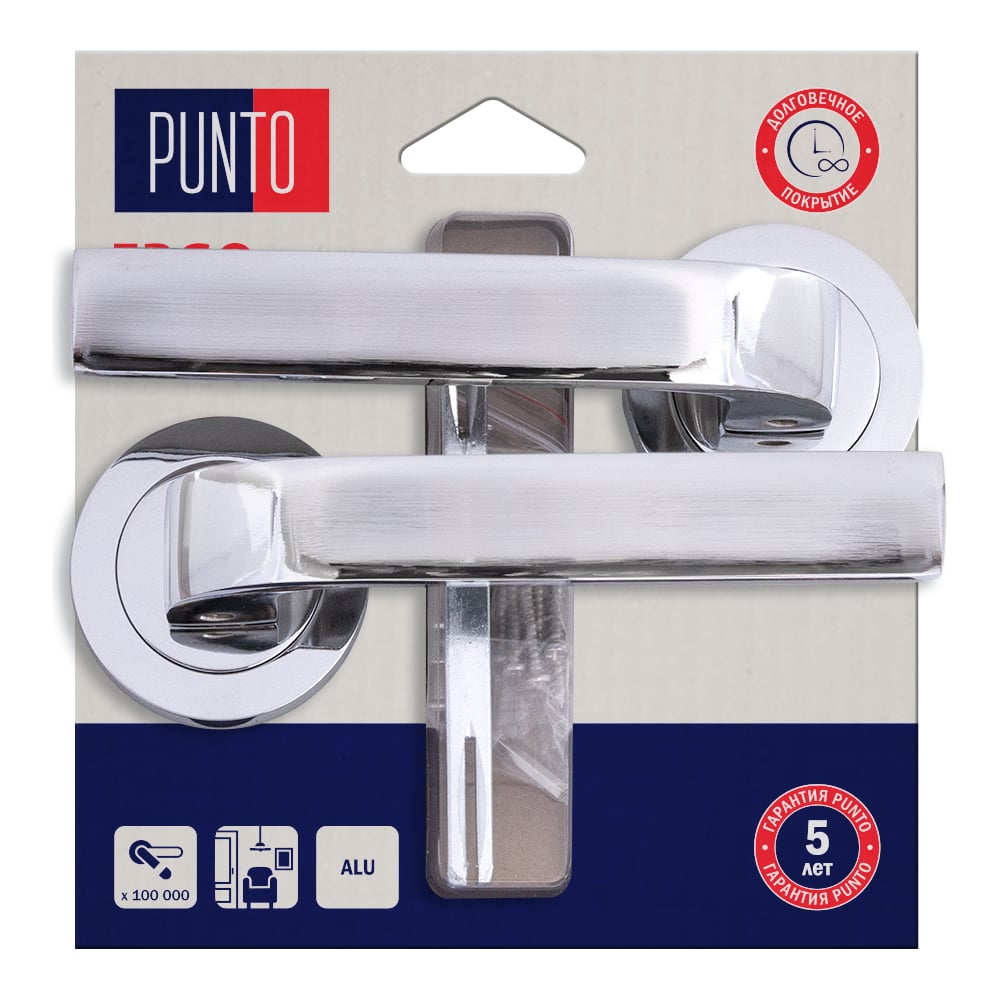 Изображение товара Ручка межкомнатная раздельная PUNTO LM/A R.TLK52.EVO/HD хром