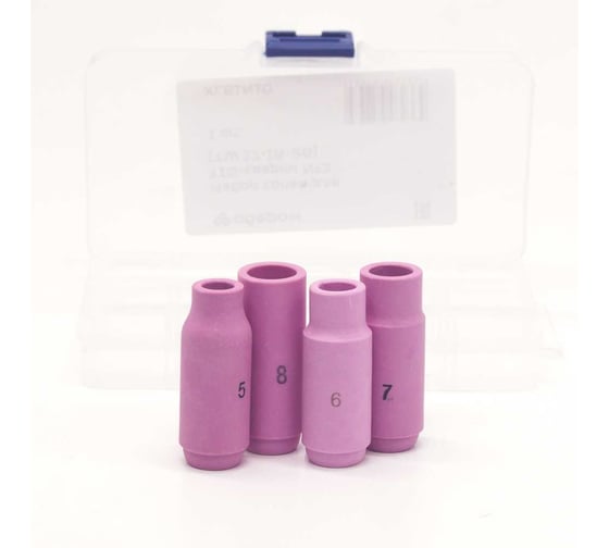 Изображение товара Набор сопел для TIG-сварки №3 TW 17-18-26 №5, 6, 7, 8 Оберон XL61N10