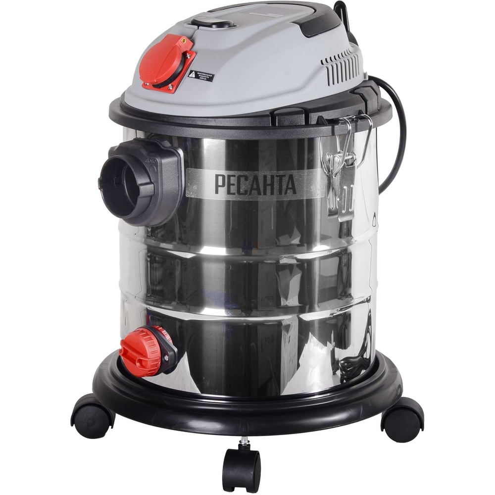 Изображение товара Строительный пылесос Ресанта ПС-1500/20 75/19/1 мощностью 1500 Вт серый