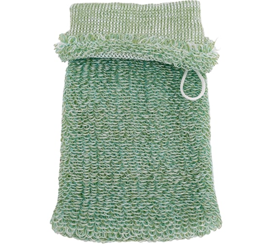 Изображение товара Мочалка Banika "Массажная рукавица", зеленая, полиэстер, 20x10см Я29029