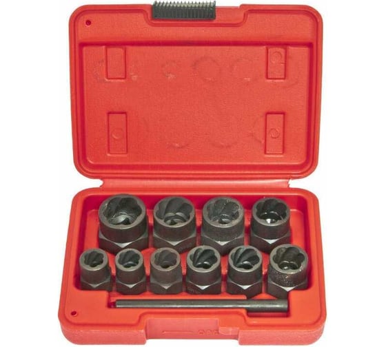 Изображение товара Набор головок Эврика для поврежденных болтов и гаек 3/8 11пр.(9-17 19мм) в кейсе ER-86416 806461