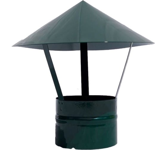 Изображение товара Зонт крышный для круглых воздуховодов ООО Вентмаркет D115, зеленый мох 6005 Zont115green-moss