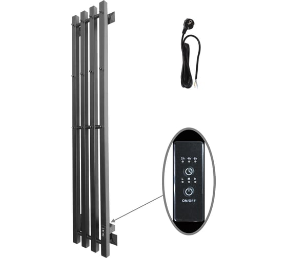 Изображение товара Полотенцесушитель ALTASAN Арго Люкс Проф 120x21, черный муар АргоЛюксПроф12021ЧМ