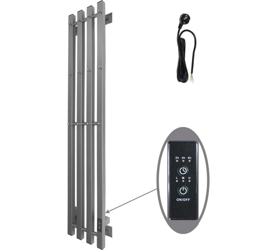 Изображение товара Полотенцесушитель ALTASAN Арго Люкс Проф 120x21, графит АргоЛюксПроф12021Г