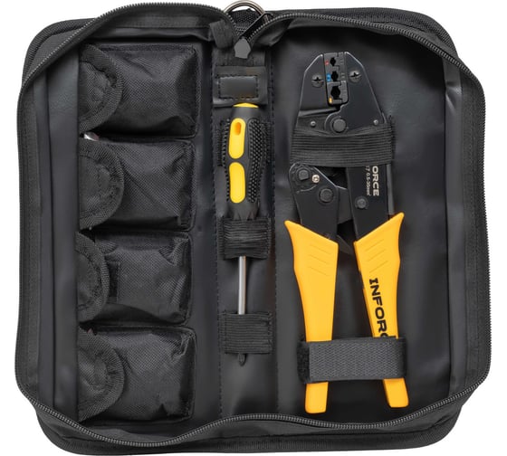 Изображение товара Набор пресс-клещи Inforce + 8 матриц в сумке 0,5 – 35 мм2 06-19-17