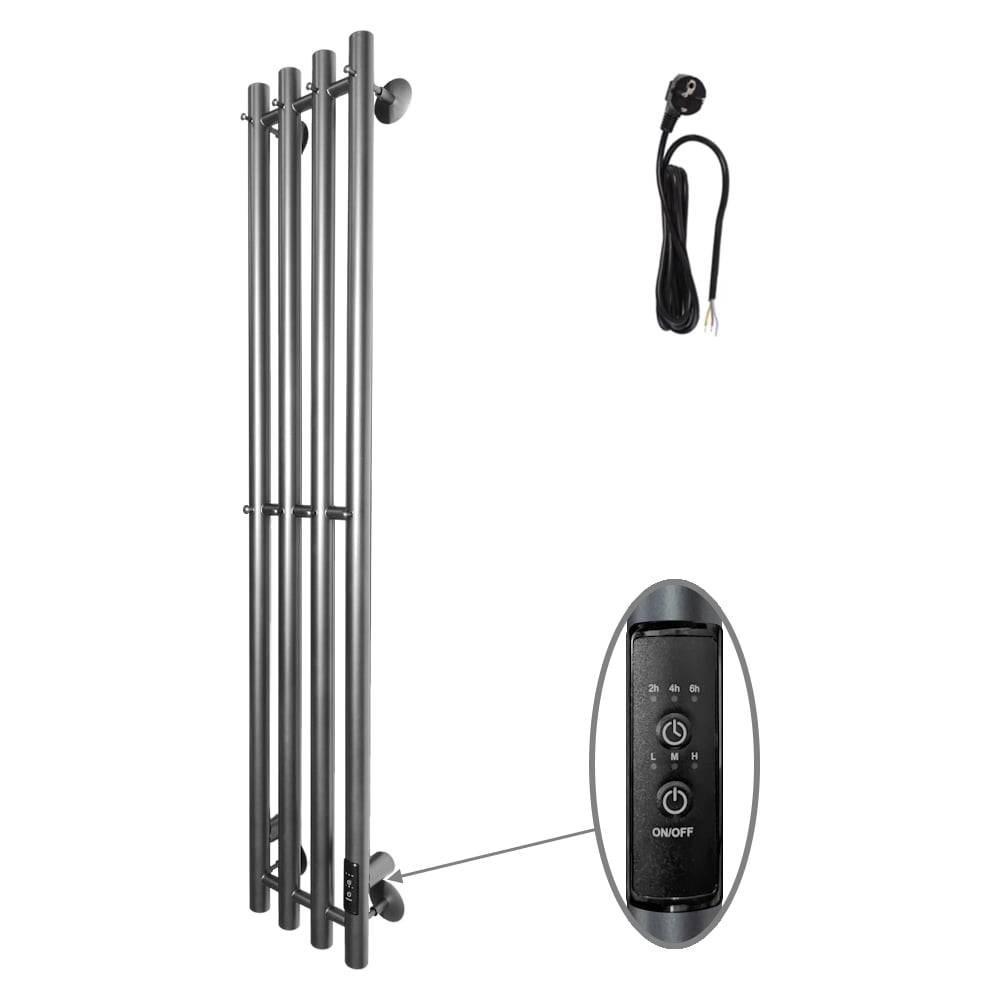 Изображение товара Электрический полотенцесушитель ALTASAN Арго 120x21 графит с таймером