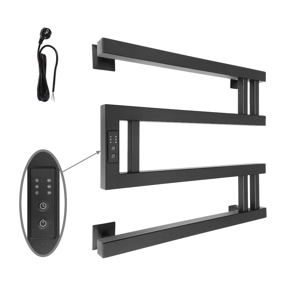 Изображение товара Электрический полотенцесушитель ALTASAN Монако Проф 40x50 таймер черный муар