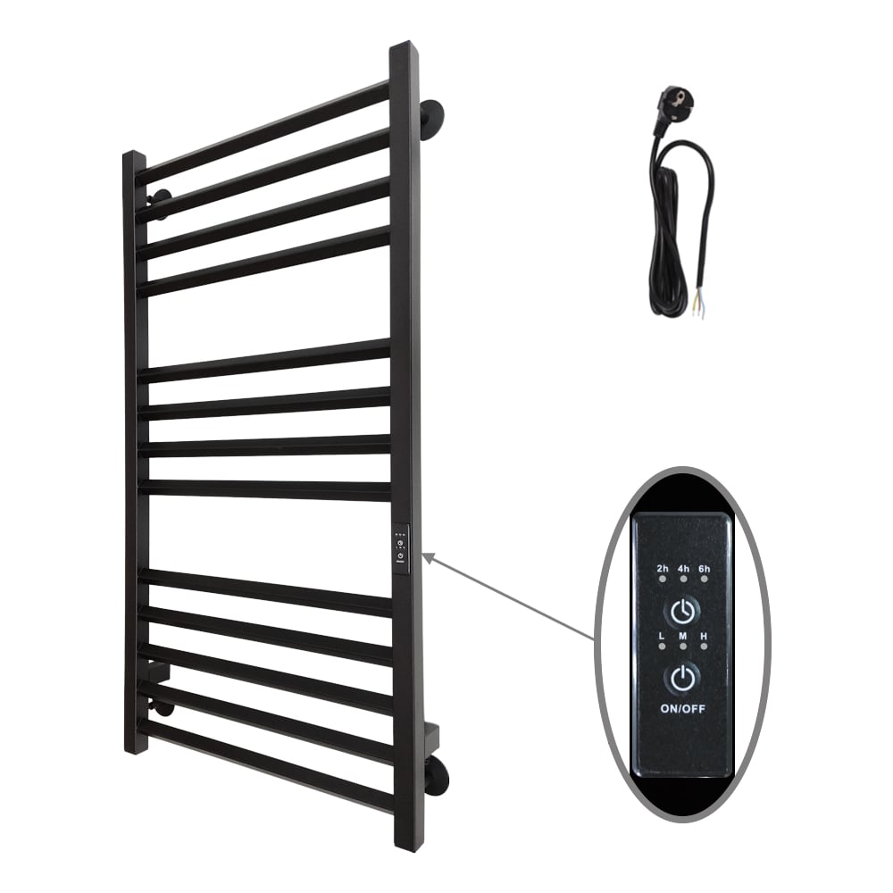 Изображение товара Электрический полотенцесушитель ALTASAN Армада Проф Ромб 100x50 с таймером черный муар