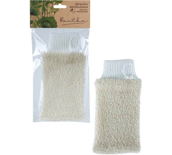 Изображение товара Мочалка Banika "Рукавица", хлопок, 23x11см М424