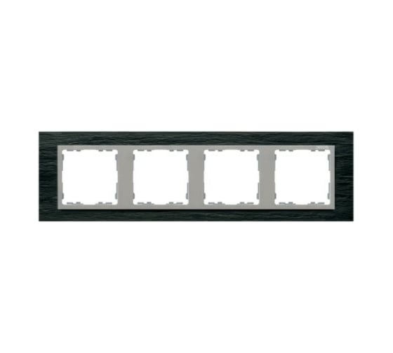 Изображение товара Рамка Simon декоративная, 4 поста, S82 Nature, Камень, сланец-алюминий 82947-63