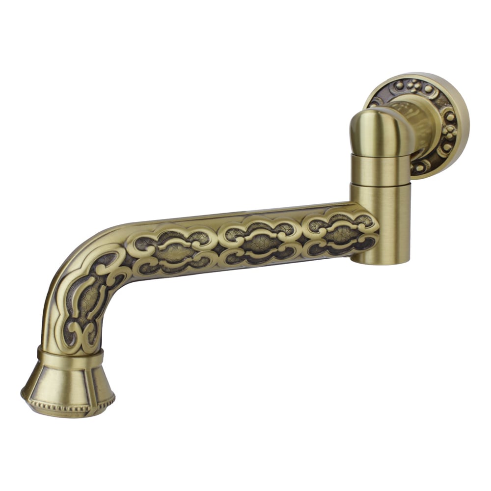 Изображение товара Излив для ванны Bronze de Luxe WINDSOR 20 см, бронза, поворотный, встроенный