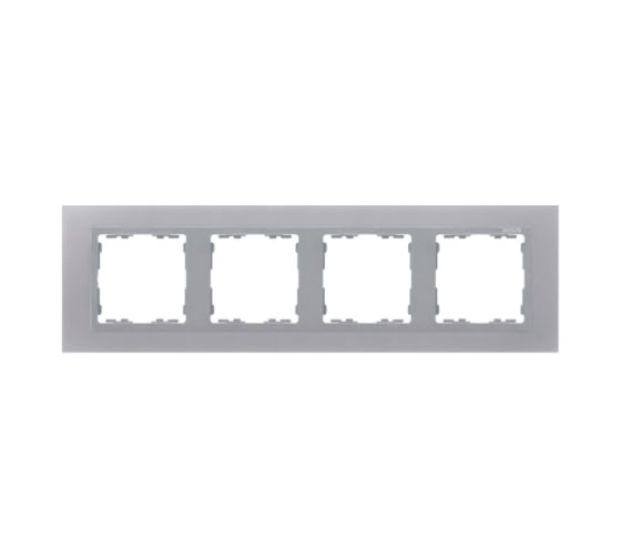 Изображение товара Рамка Simon декоративная, 4 поста, S82 Nature, Металл, алюминий-алюминий 82947-33