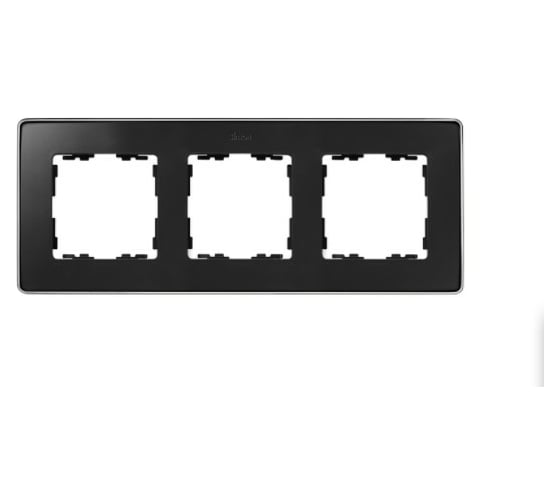 Изображение товара Рамка Simon декоративная, 3 поста, Select, S82 Detail, графит-хром 8201630-241