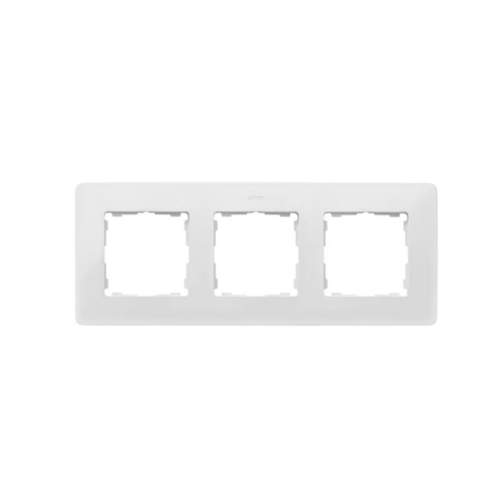 Рамка simon декоративная, 3 поста, original, s82 detail, белый-тростниковый сахар 8200630-029 - фото 1