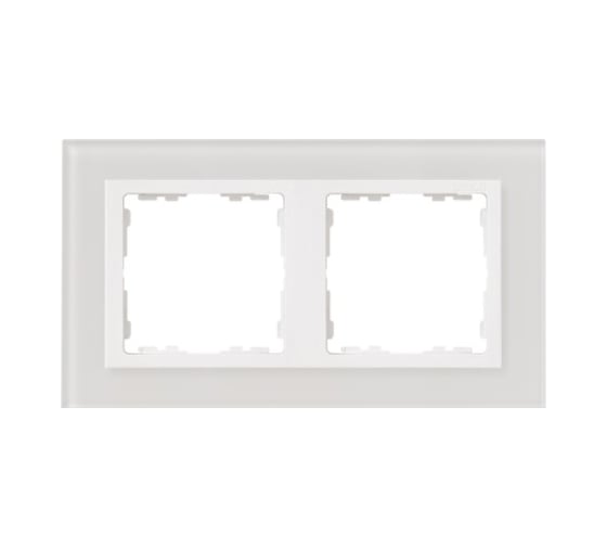 Изображение товара Рамка Simon декоративная, 2 поста, S82 Nature, Стекло, белый-белый 82627-30