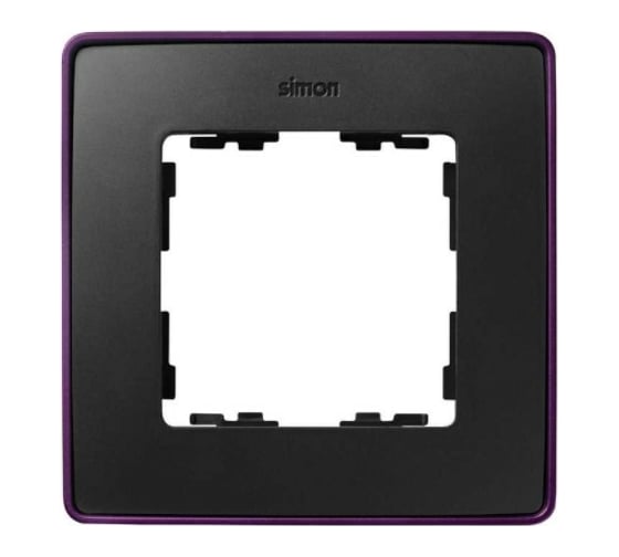 Изображение товара Рамка Simon декоративная, 1 пост, Select, S82 Detail, графит-фиолетовый металлик 8201610-251
