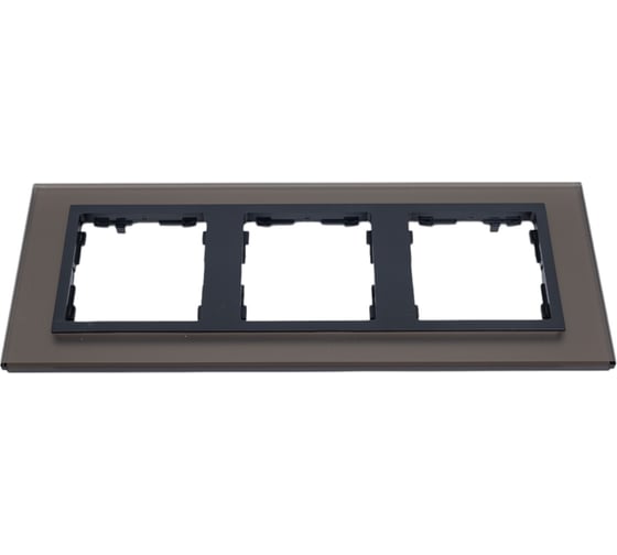 Изображение товара Рамка Simon декоративная, 3 поста, S82 Nature, Стекло, медь-графит 82837-34