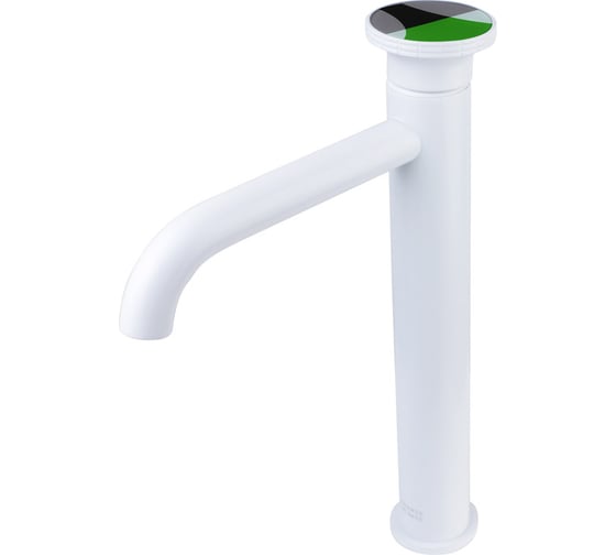 Изображение товара Смеситель высокий на раковину Bronze de Luxe OMG! белый/зеленый 9008W-G