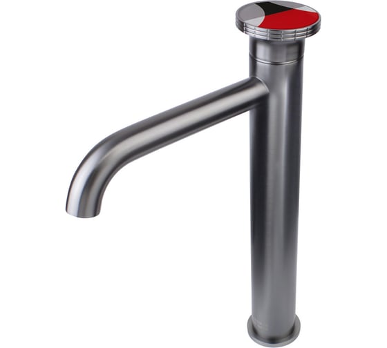 Изображение товара Смеситель высокий на раковину Bronze de Luxe OMG! графит/красный 9008GM-R