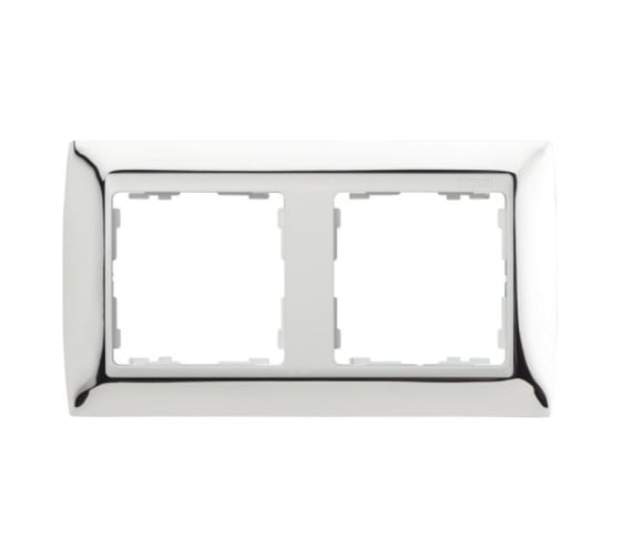 Изображение товара Рамка Simon декоративная, 2 поста, S82, хром-белый 82624-63