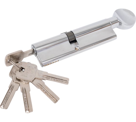 Изображение товара Цилиндровый механизм PUNTO Z3002Knob110 (45+10+55) с вертушкой CP хром 48049